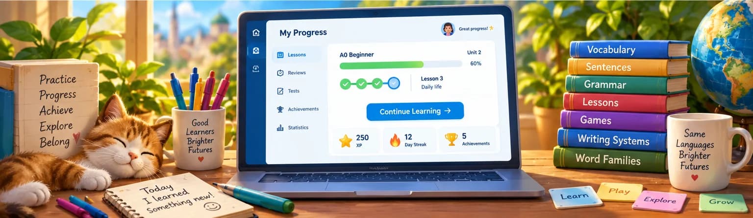 Progression, révisions et réussites du cours guidé