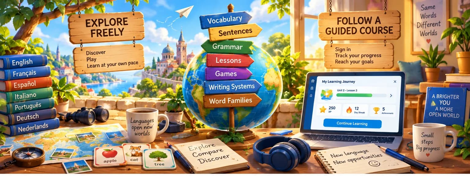 Apprentissage et exploration des langues dans Polyglot World
